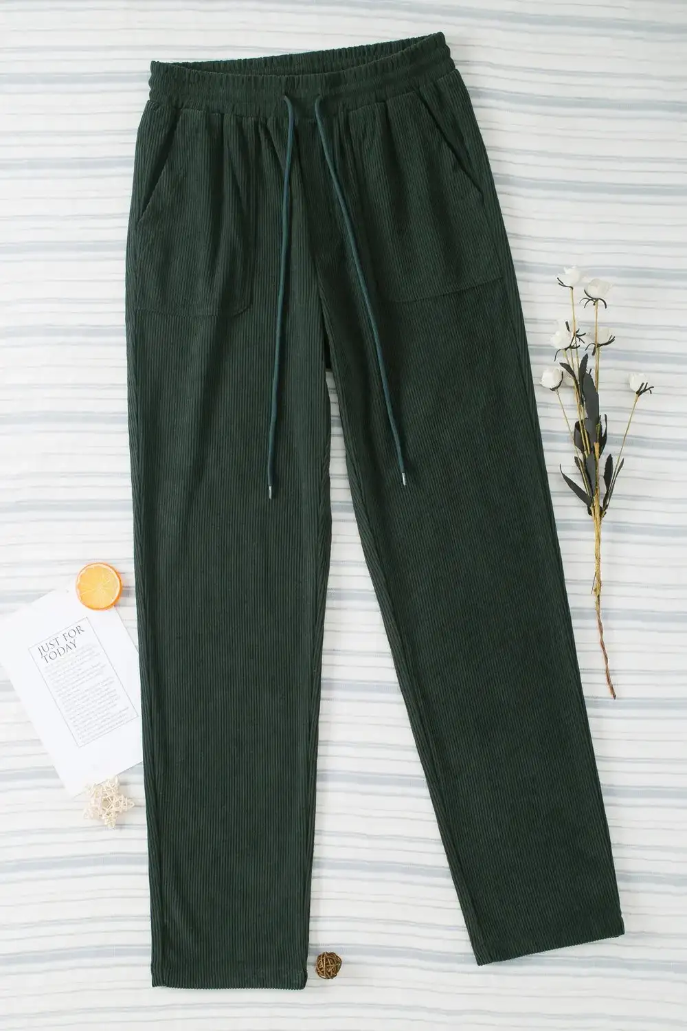 Straight Leg Drawstring Pants