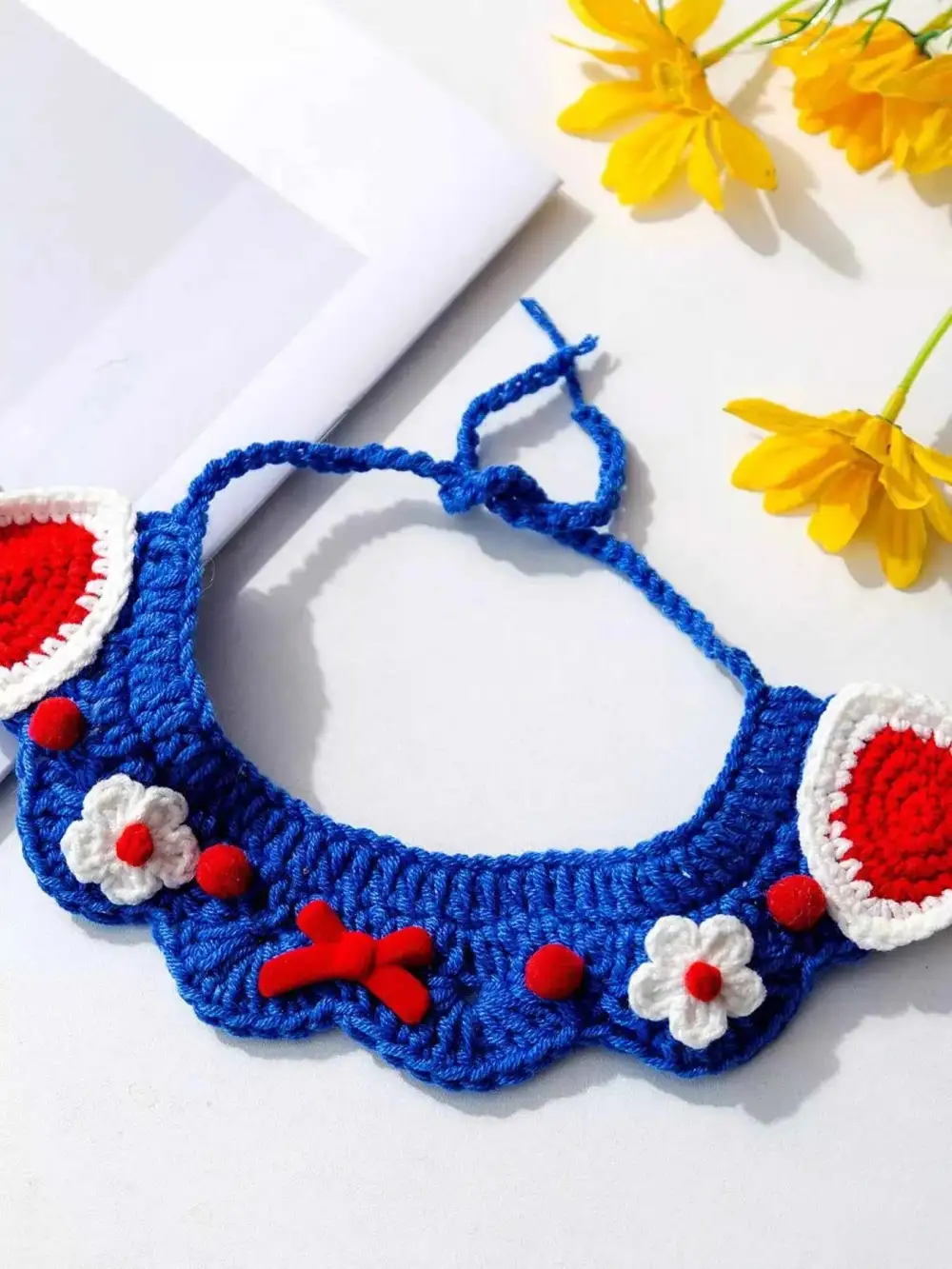 Handmade Crochet Floral Scarf