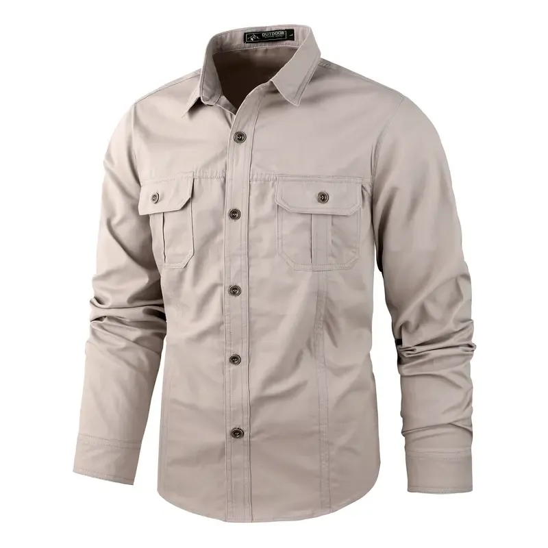 Men's Long Sleeve Cotton Casual Shirt