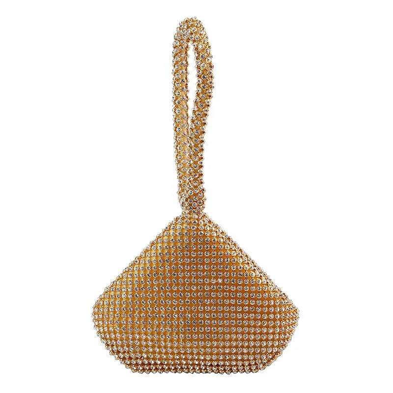 Roomy Rhinestone Clutch Bag