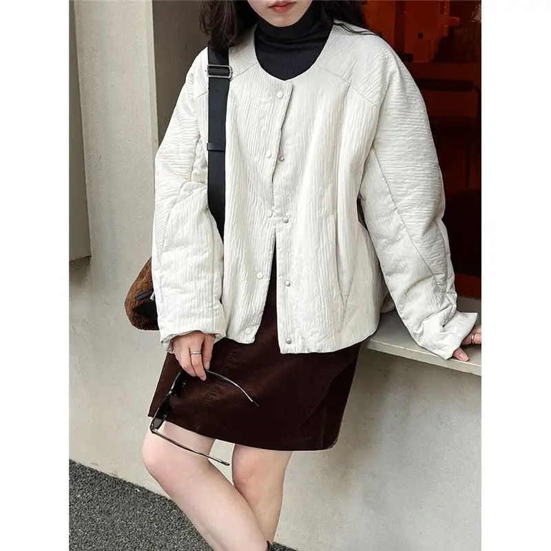 Relaxed Cotton-Blend Casual Outerwear Jacket