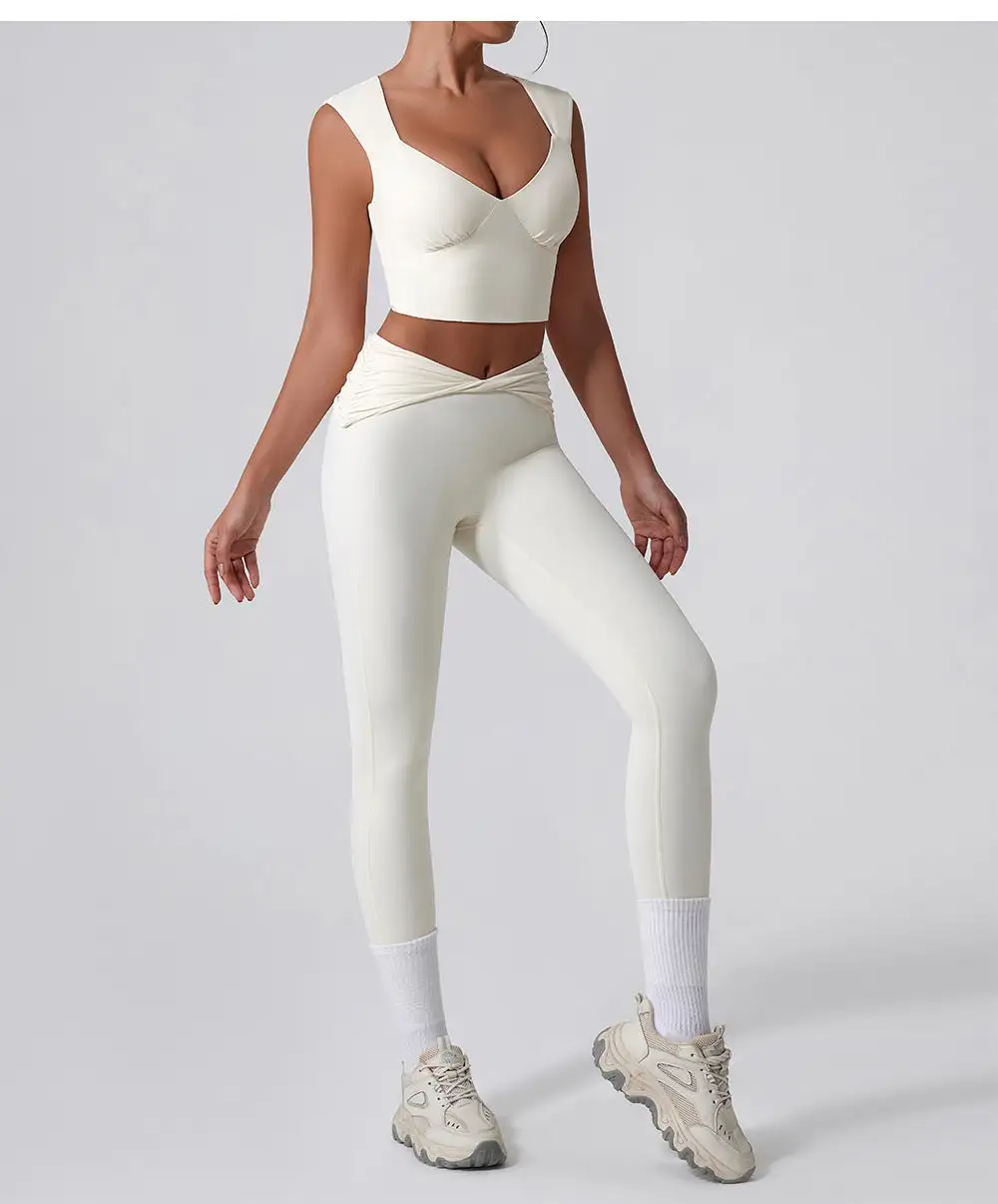 Quick-Dry Sleeveless Top, Vest and Trousers Active Set