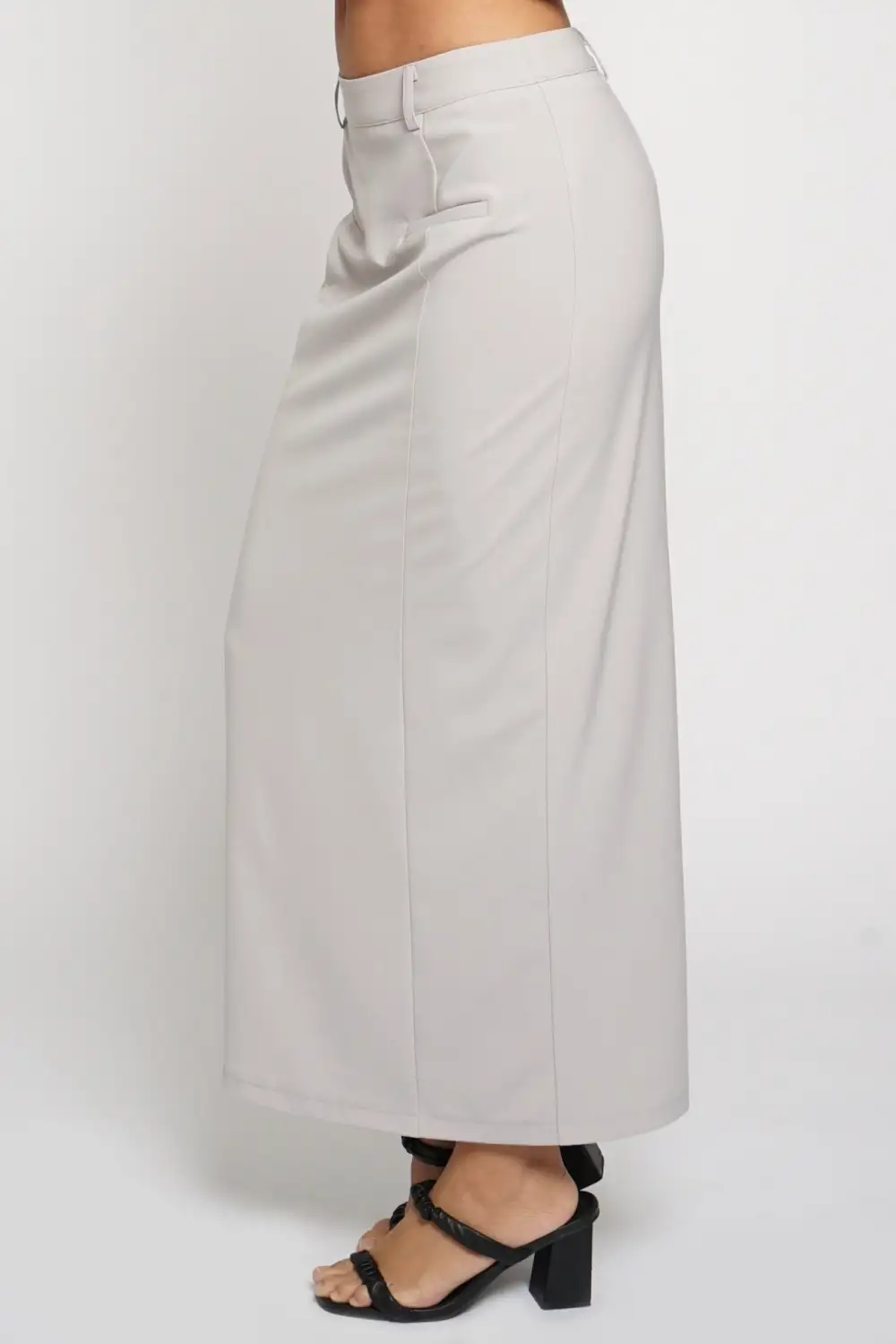 Back Slit Maxi Suit Skirt