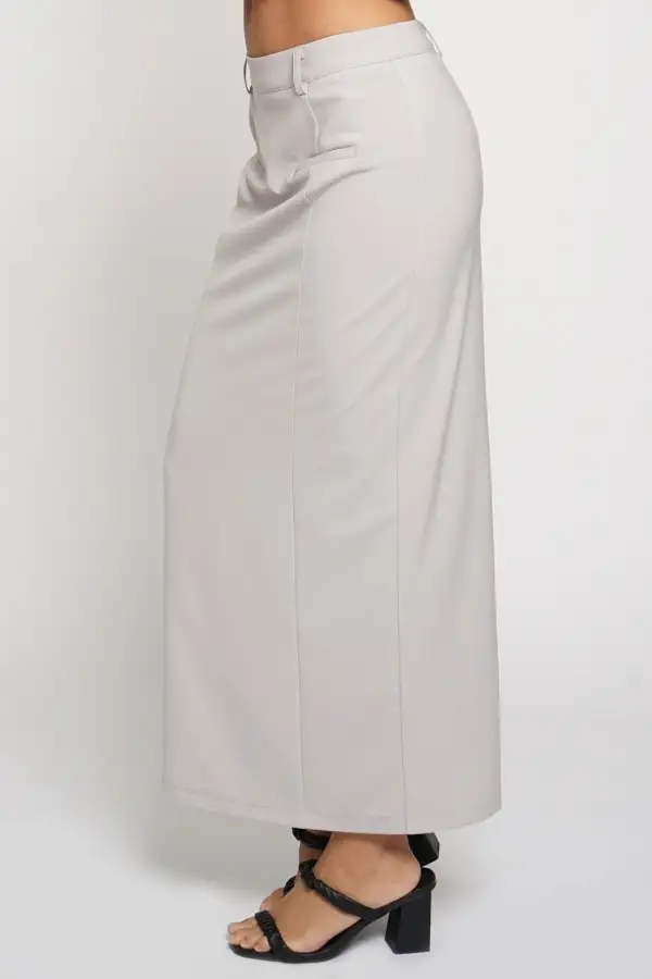 Back Slit Maxi Suit Skirt