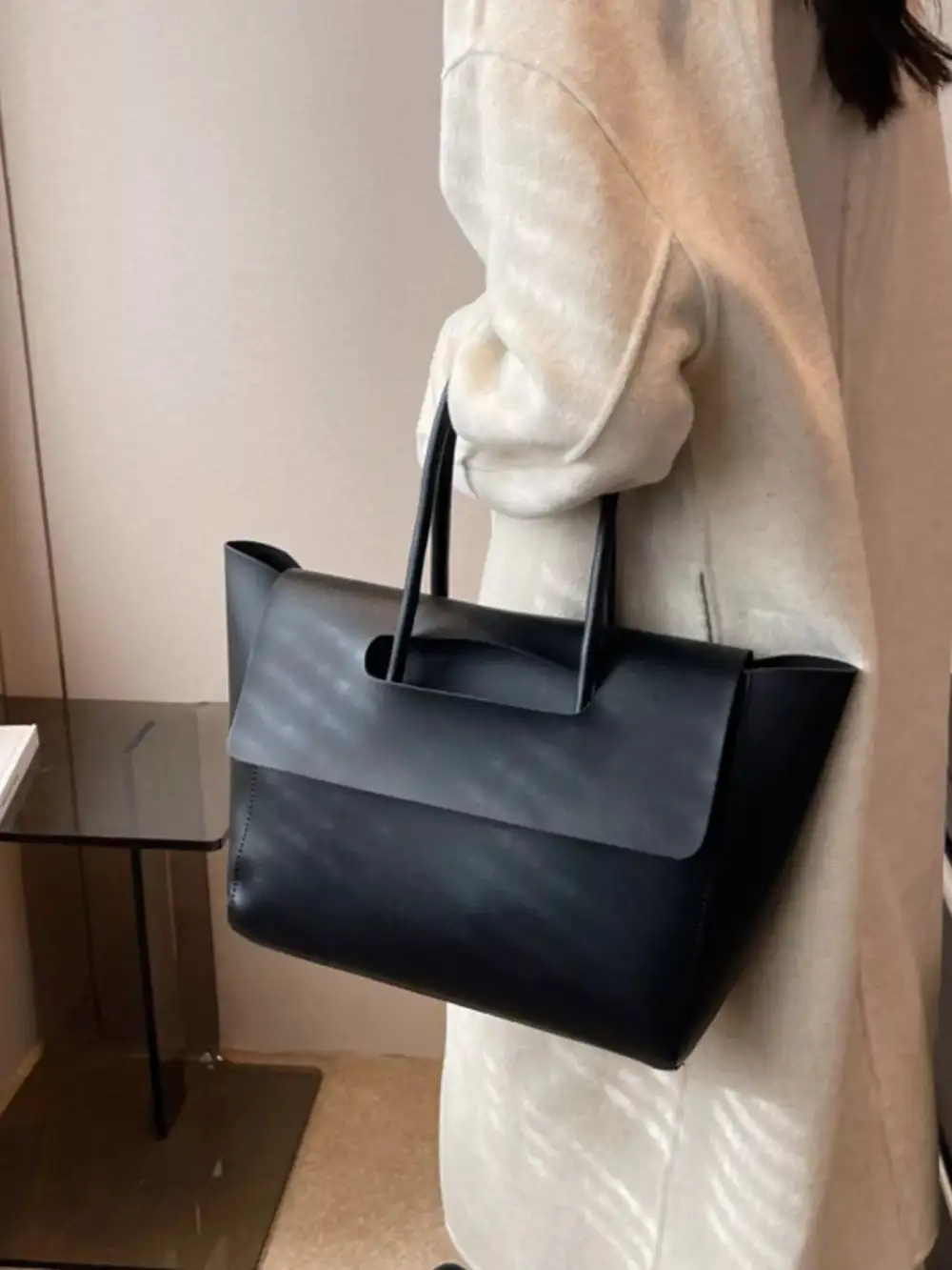 Minimal Faux Leather Handbag