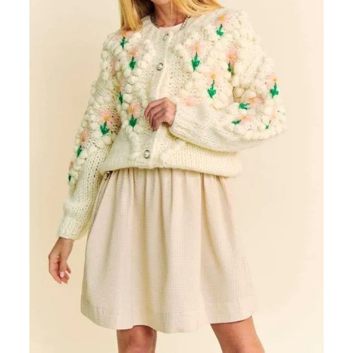 Pattern Button Down Cardigan