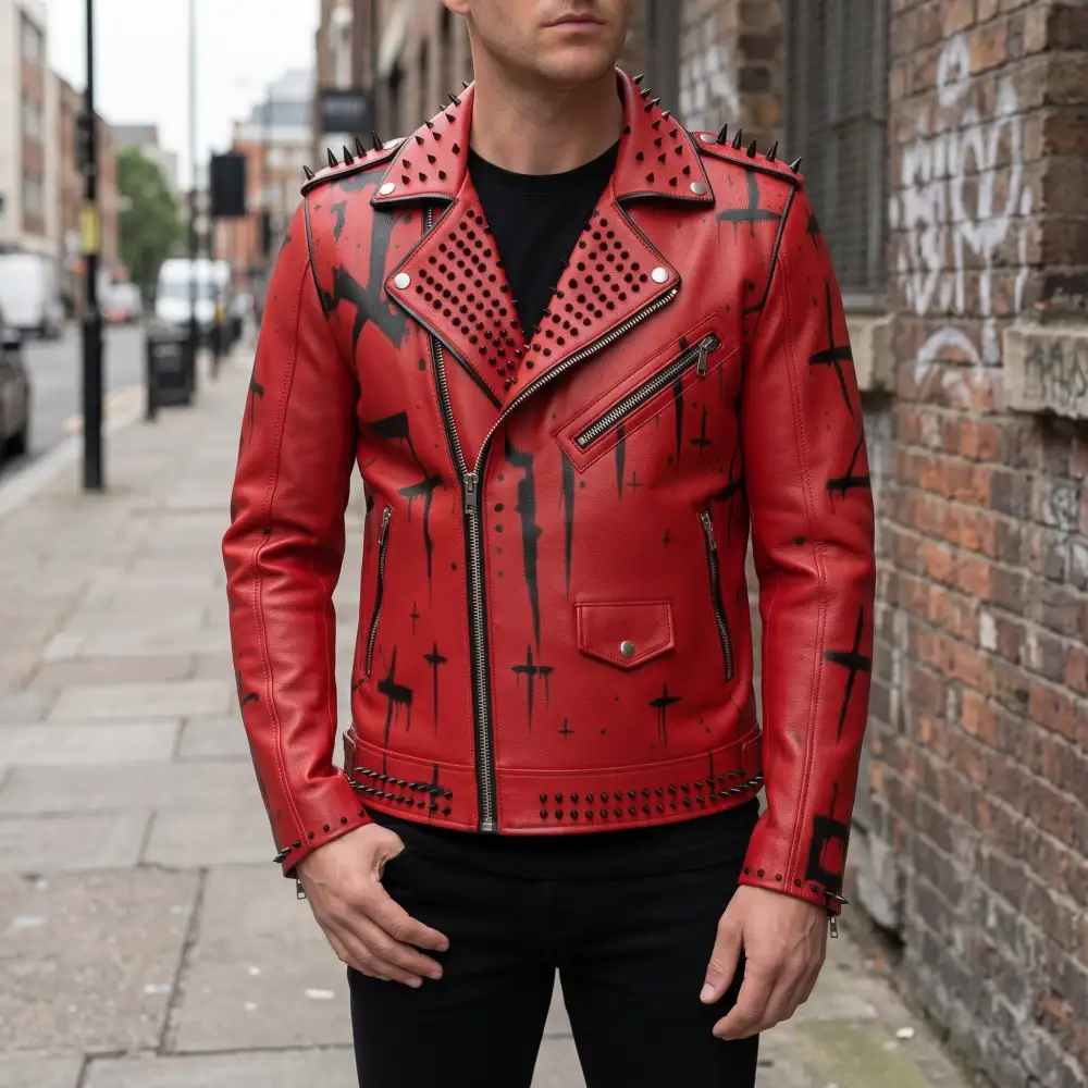 Everyday Leather Biker Studded Jacket