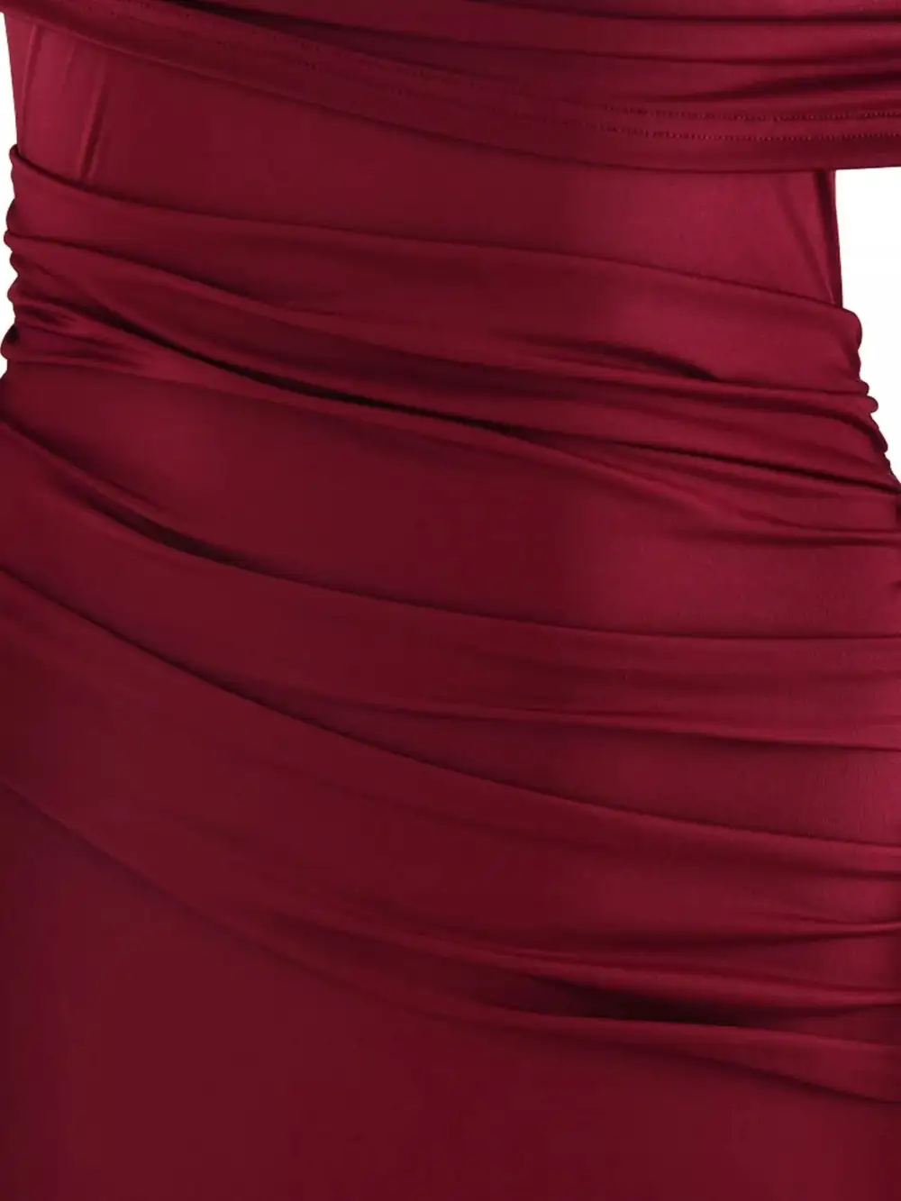 Layered Detail Ruched Maxi Dress