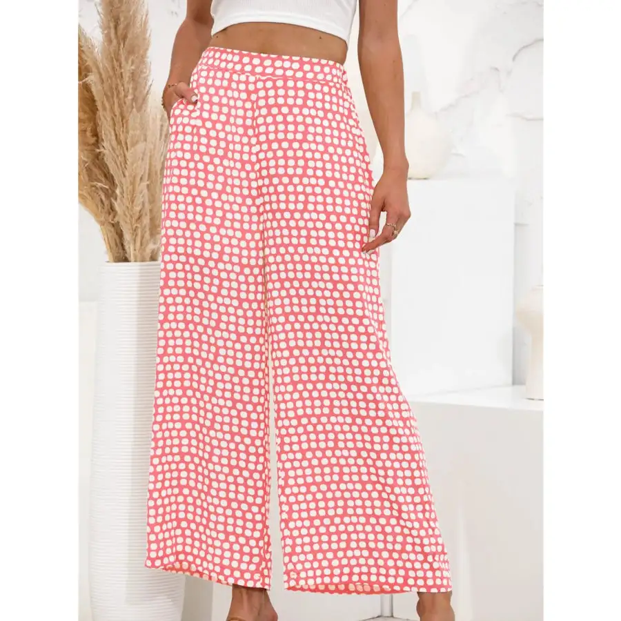 Classic Polka Dot Wide Leg Pants