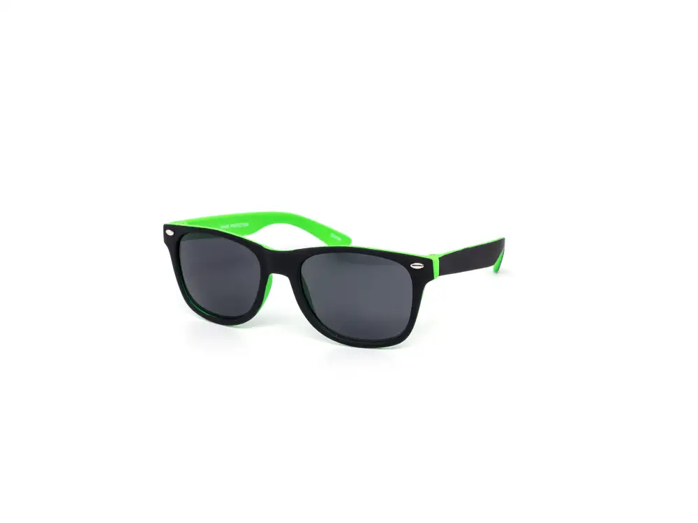 12-Pack Kids Neon Classy Wayfarer-Style Dark Lens Soft-Touch Sunglasses