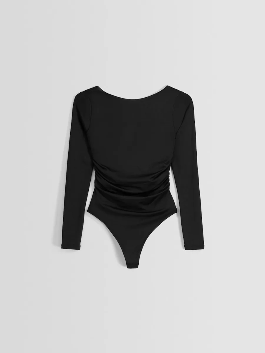 Long Sleeve Backless Bodysuit