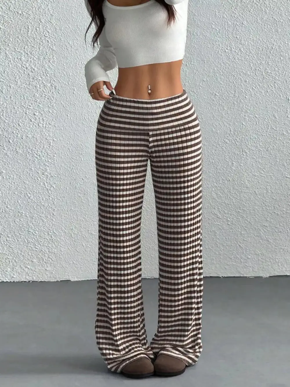Weekend Striped Wide Leg Pants