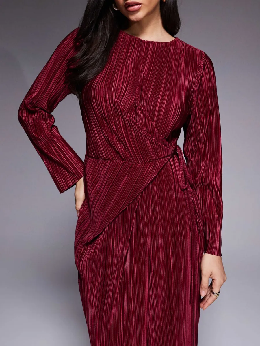 Texture Round Neck Dress