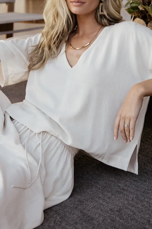 Classic White Loose Soft Pants