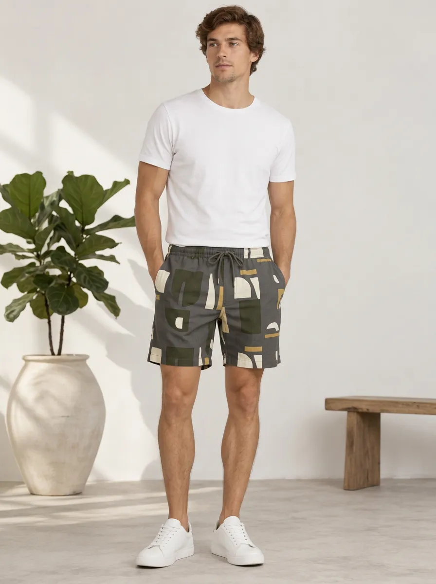Casual Statement Graphic Print Abstract Print Geometric Print Men's Printed Everyday Pants
