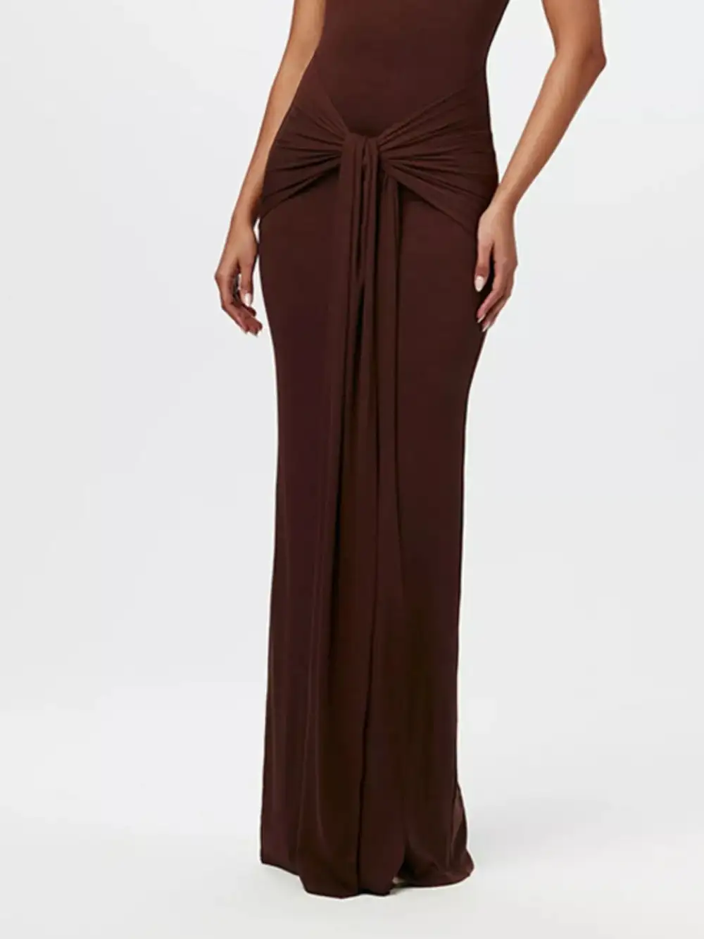 Mock Neck Sleeveless Maxi Dress