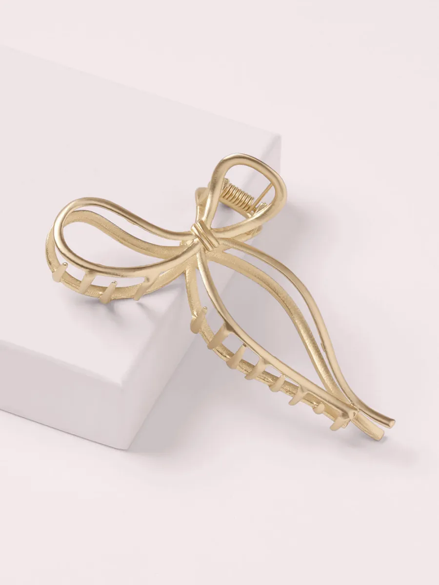 Gold Bow Hair Claw