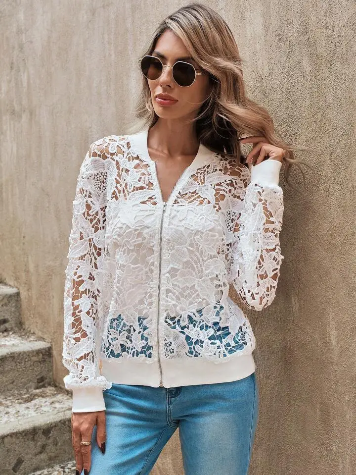 9PACK-Women's Fashion Lace Casual Jacket