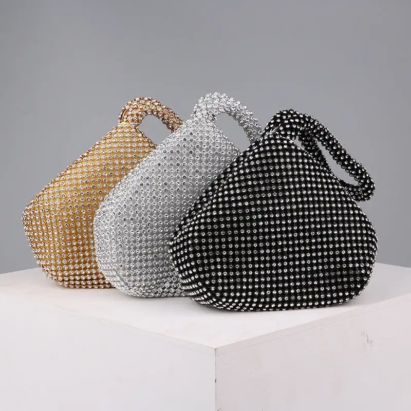 Casual Rhinestone Clutch Bag