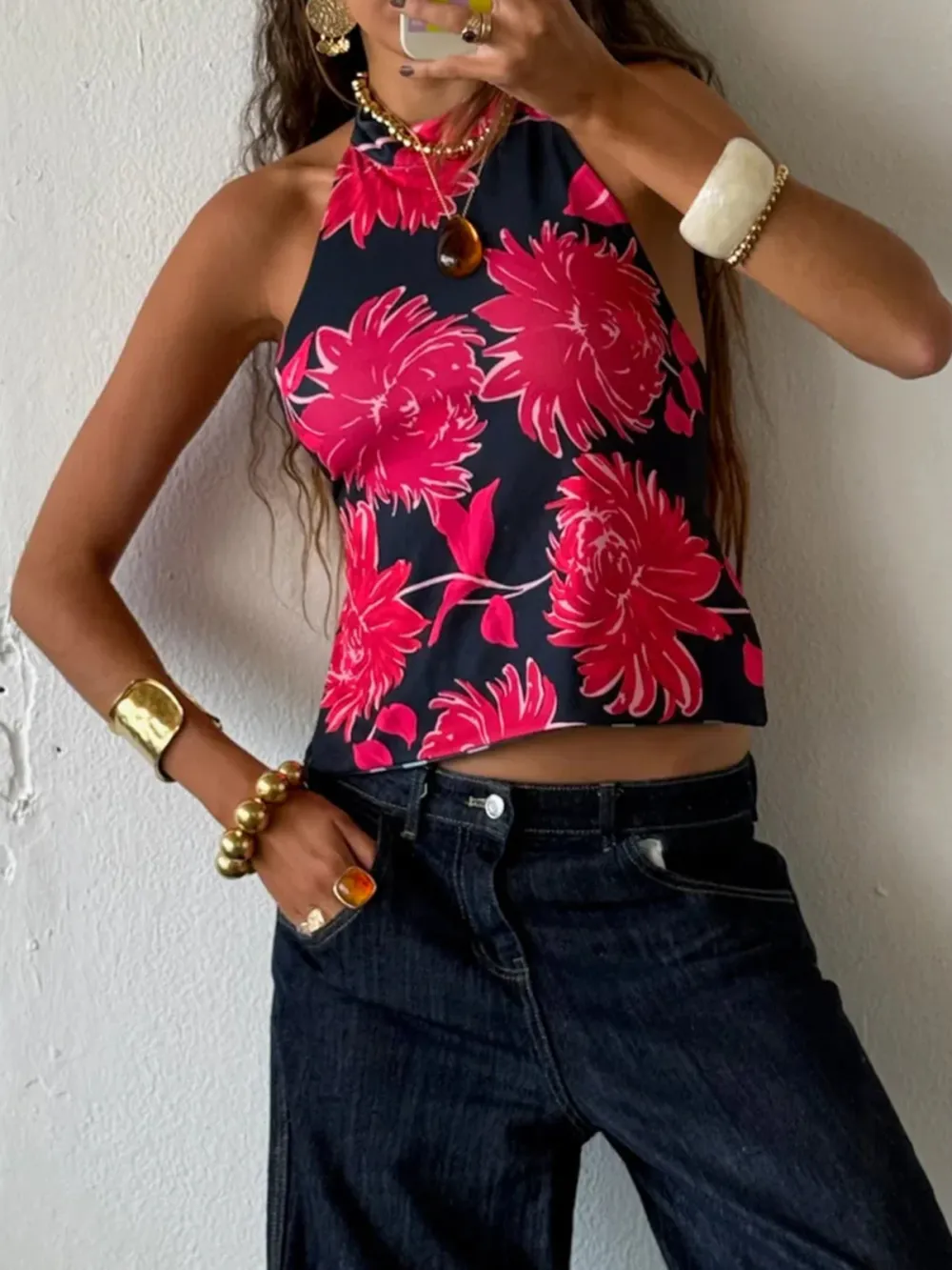 Casual Style Art Graphic Tank Tops