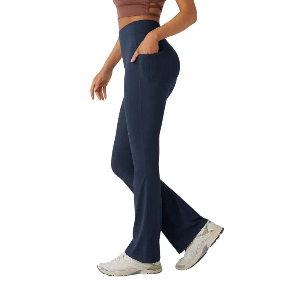 UltraSculpt High Waisted Tummy Control Pocket Shaping Yoga Bootcut Leggings
