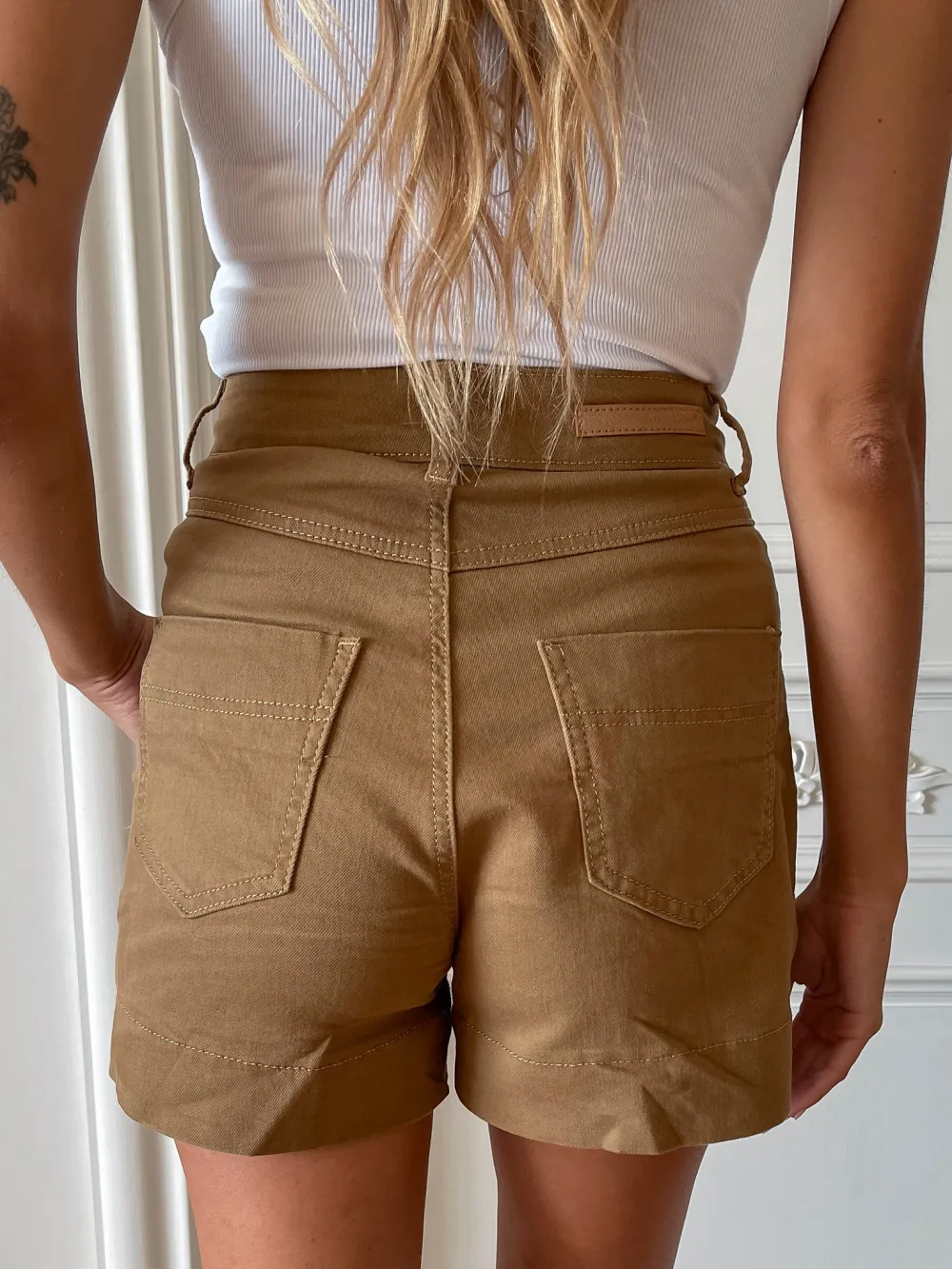 Brown High Waist Shorts