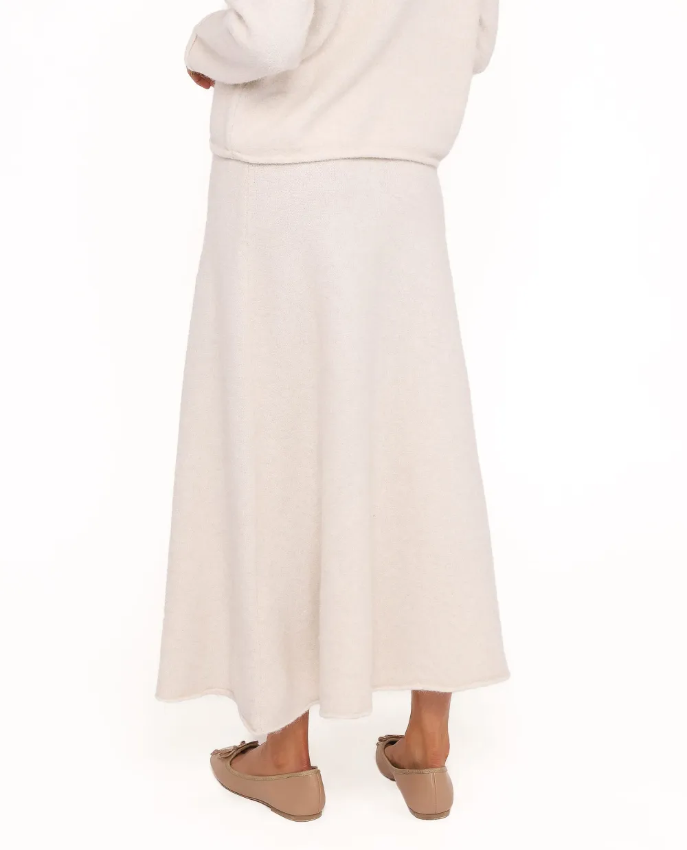 Knit High Rise A-Line Skirt