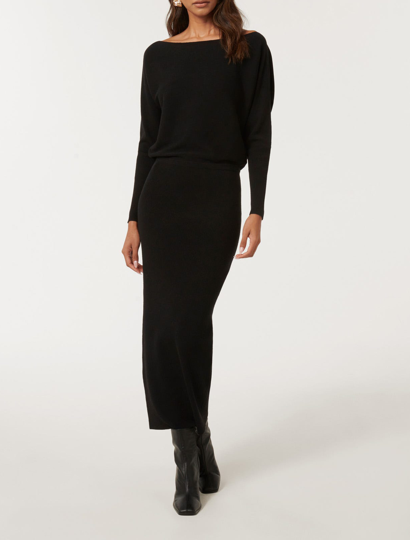 Off-Shoulder Midi Dress