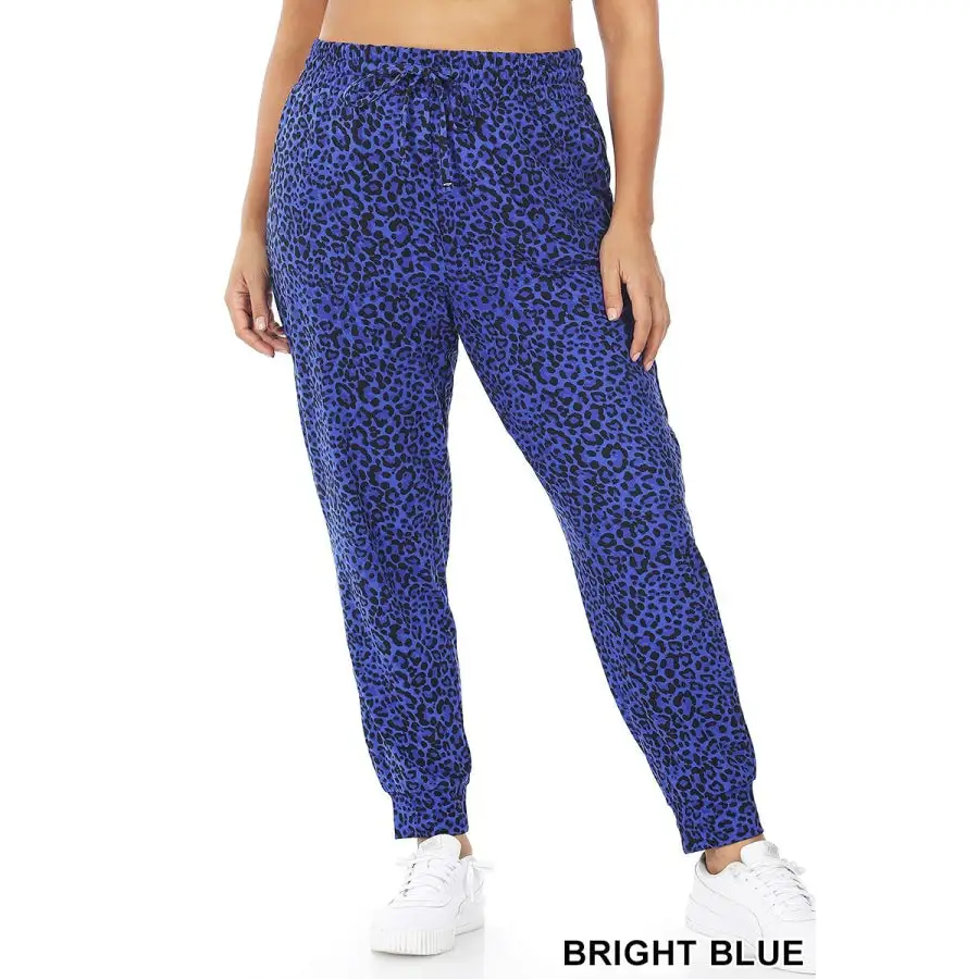 Buttery Soft Leopard Print Top and Jogger Set Bright