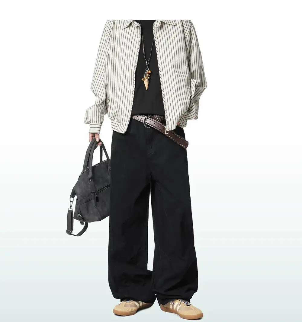 Wide Leg Cargo Trousers