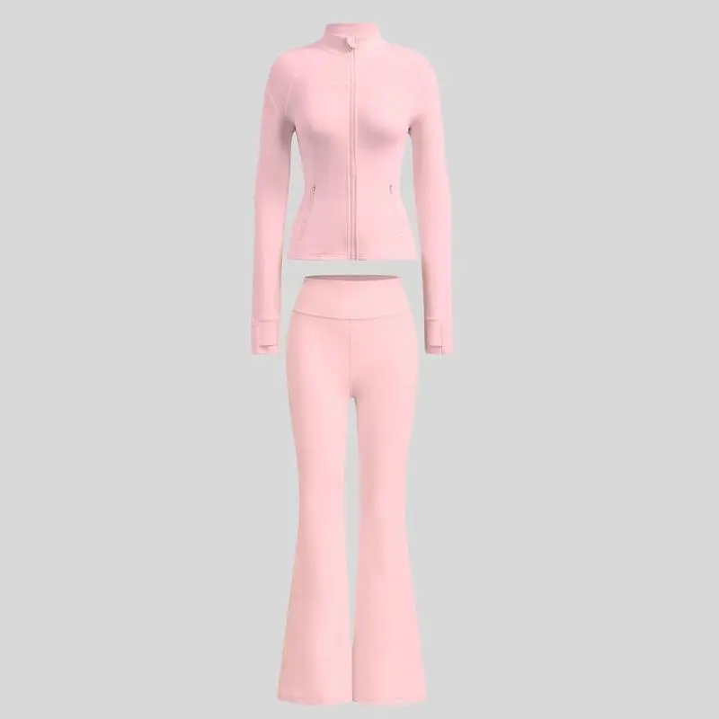 2PCS Slim-It BBL Jacket and Flare Leggings Daily Set