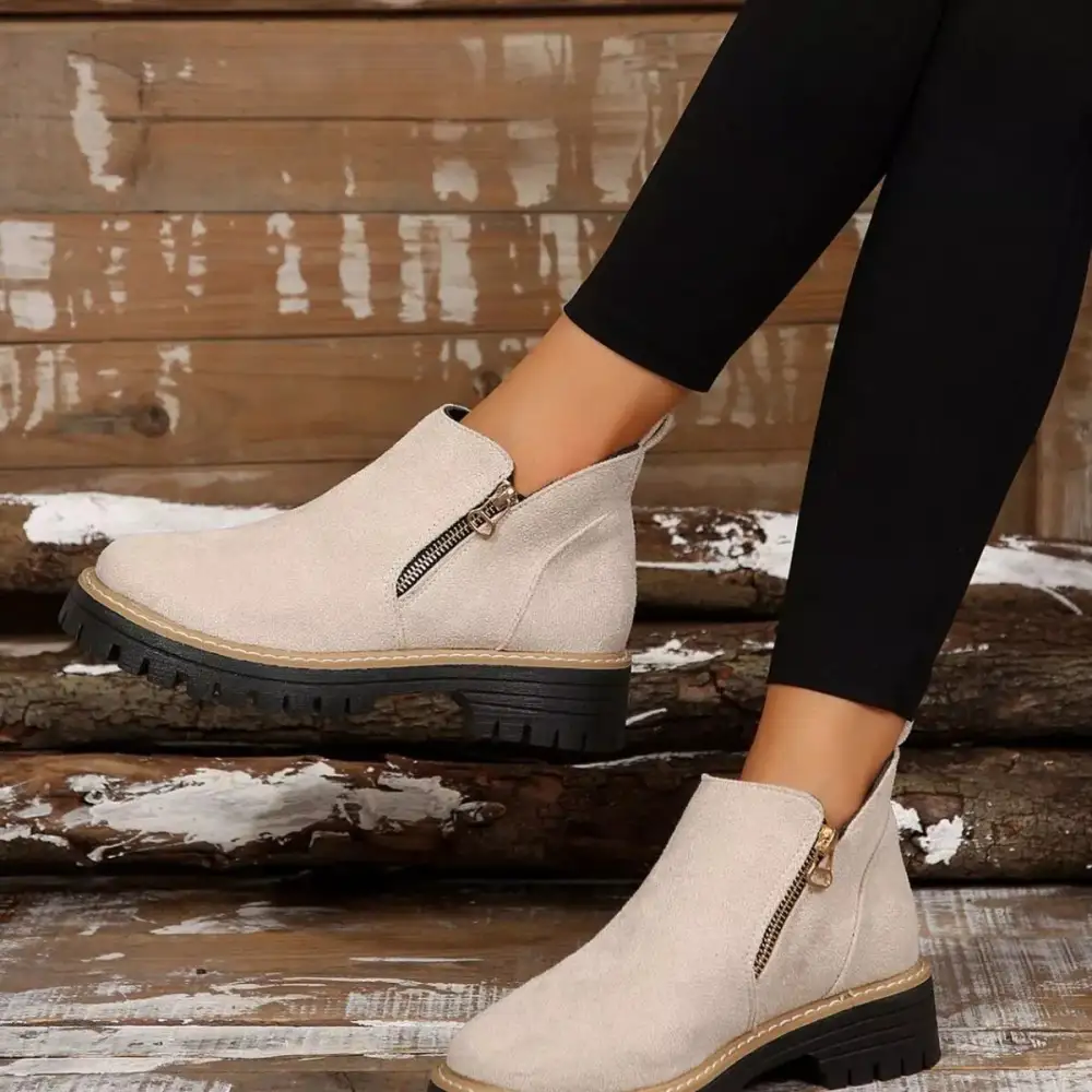 Side Zip Ankle Boots
