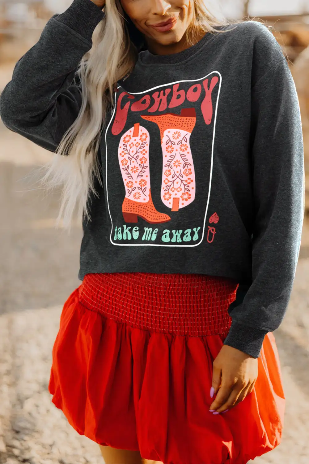 Graphic Drop Shoulder Sweatshirt