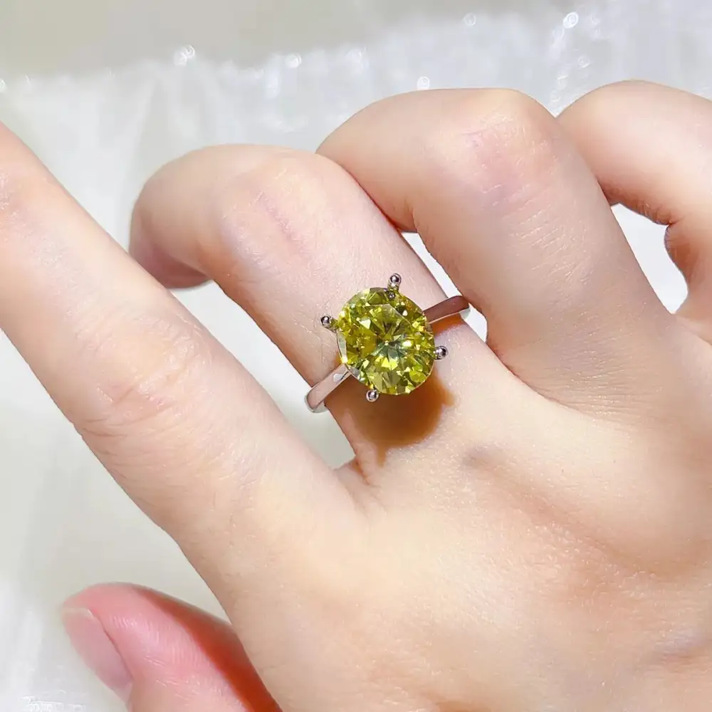 Tailored Sterling Silver Moissanite Ring