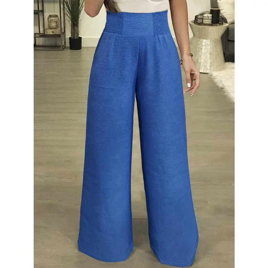 Plus Size High Waist Wide Leg Pants