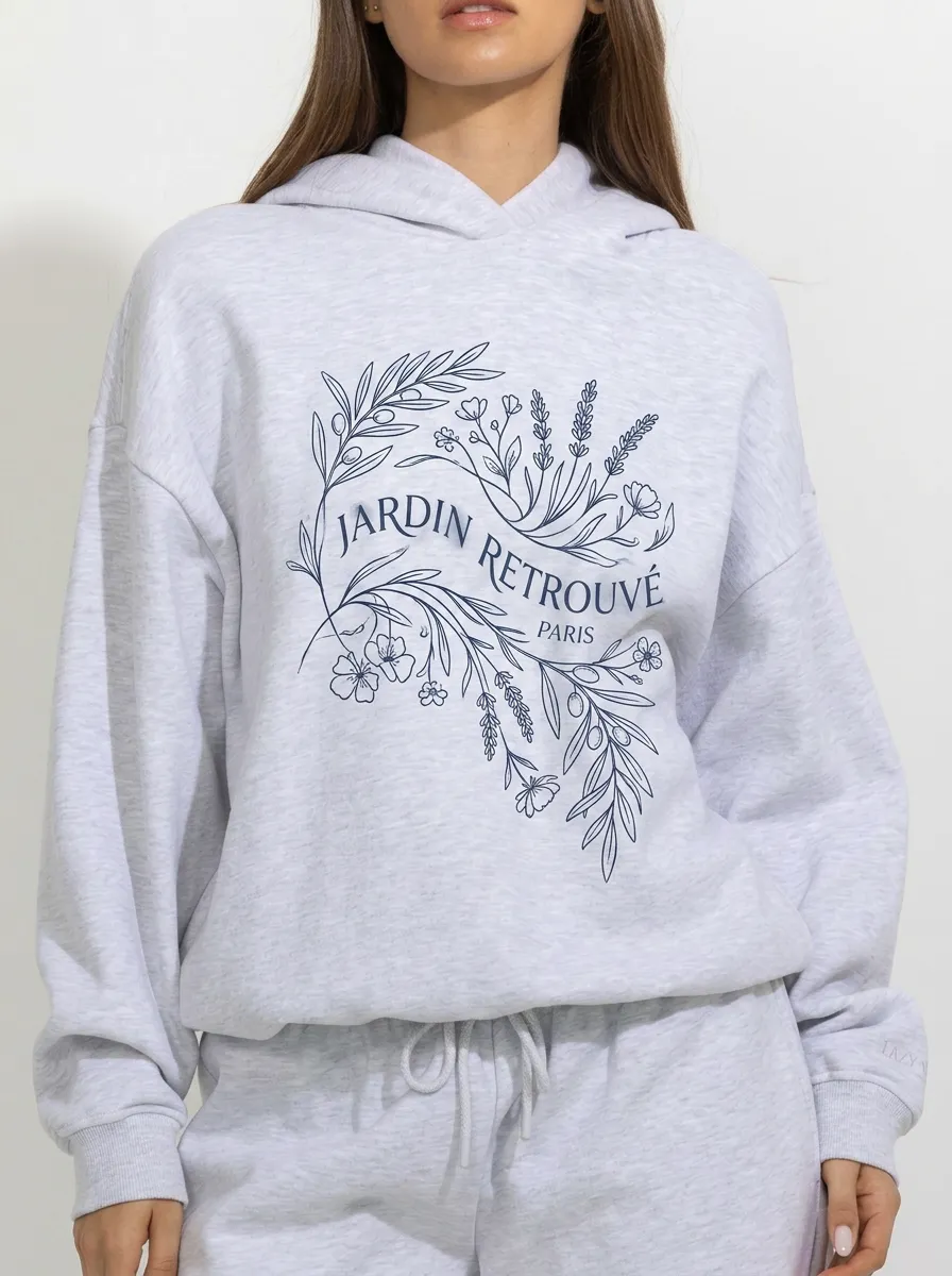 Women's Paris Floral Jardin Retrouvé Printed Hoodie
