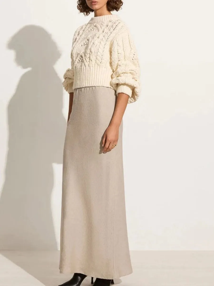 TEXTURE CROPPED KNIT JUMPER