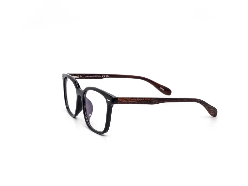 12-Pack Classic Wood Accent Blue Light Glasses