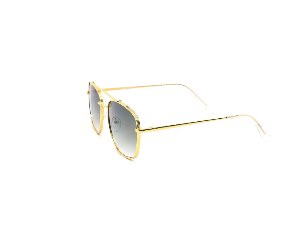 12-Pack Modern Square Aviator Gradient Metal Sunglasses