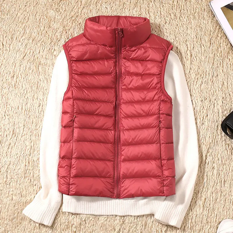 Women's Waterproof Vest With Duck Down and Jacket