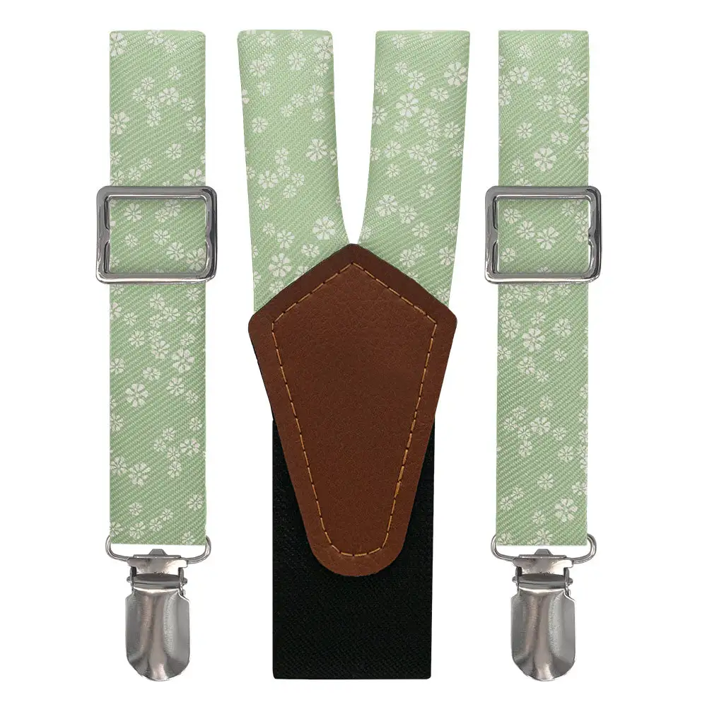 Floating Floral Pattern Suspenders