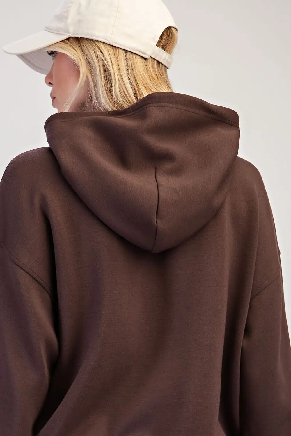 Relaxed Modal Piping Hoodie