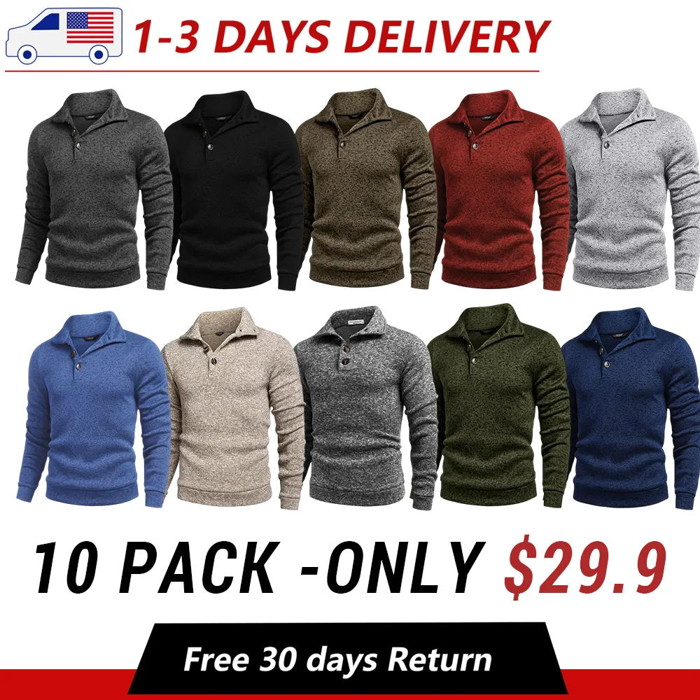 🧶 Men's Fitted Long Sleeve Pullover Sweater