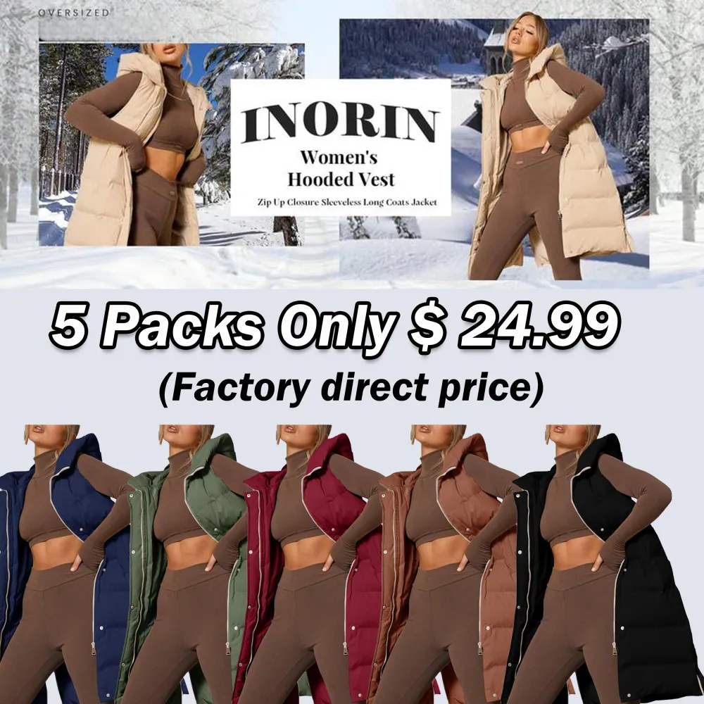 🧥 Women’s Warm Hooded Down Vest – Cozy, Lightweight & Effortlessly Stylish