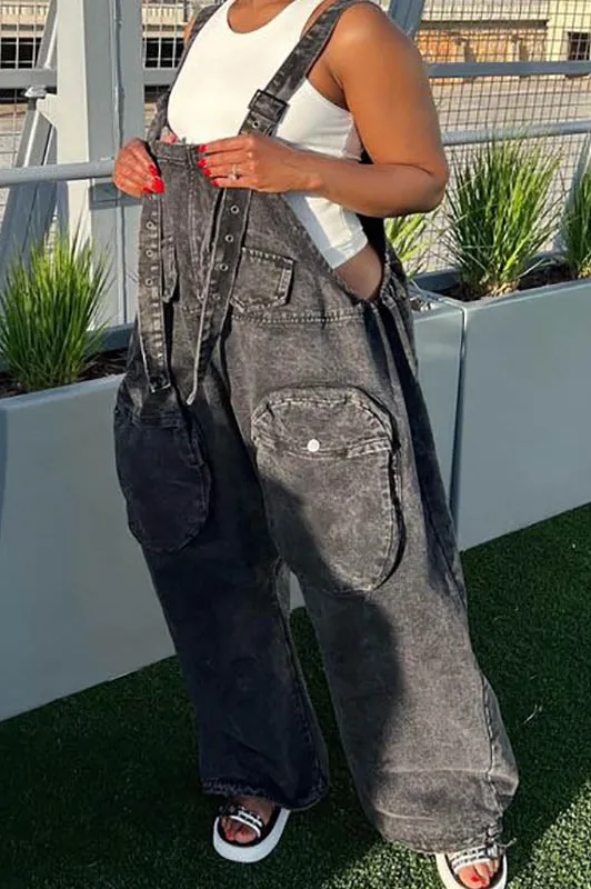 Oversized Denim Jumpsuit