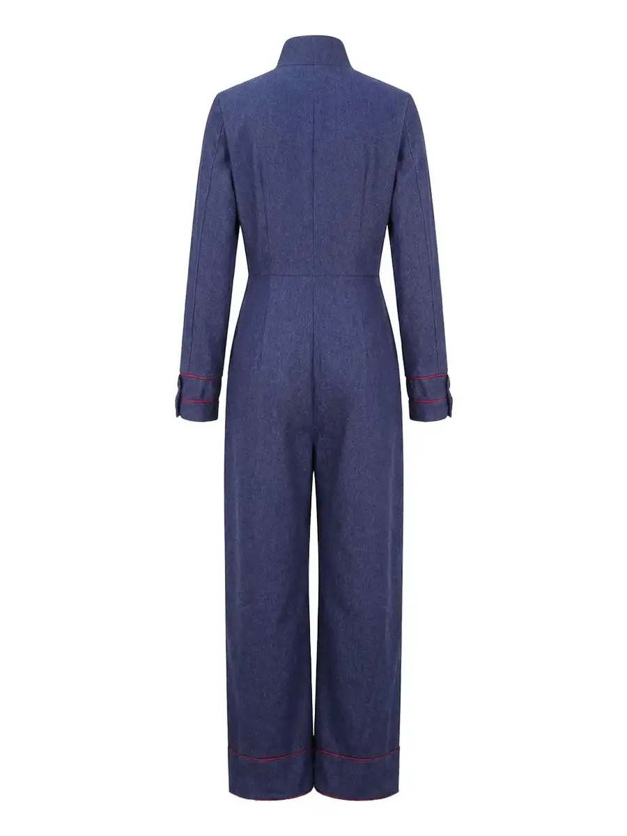 Jumpsuits Met Lange Mouwen En Wijde Pijpen Rits