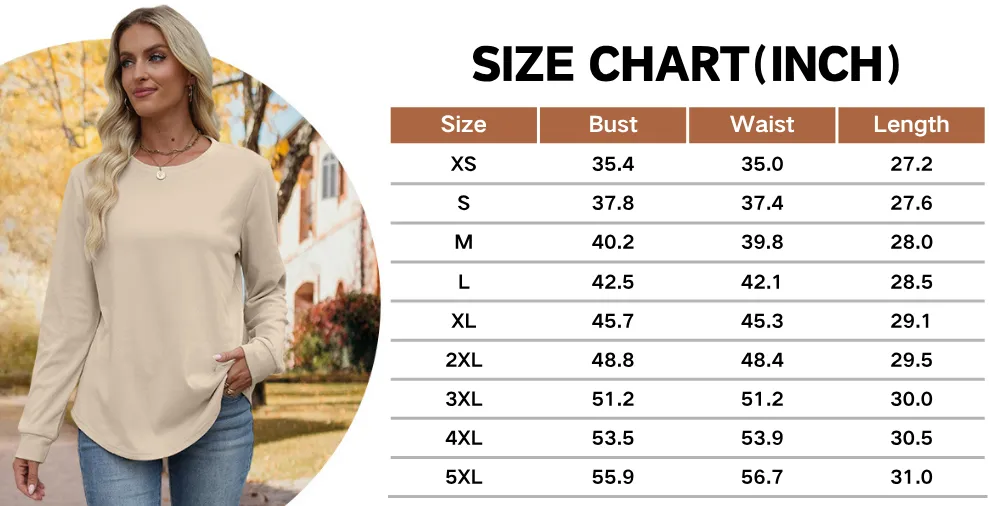 Women's Long Sleeve Round Neck Shirts