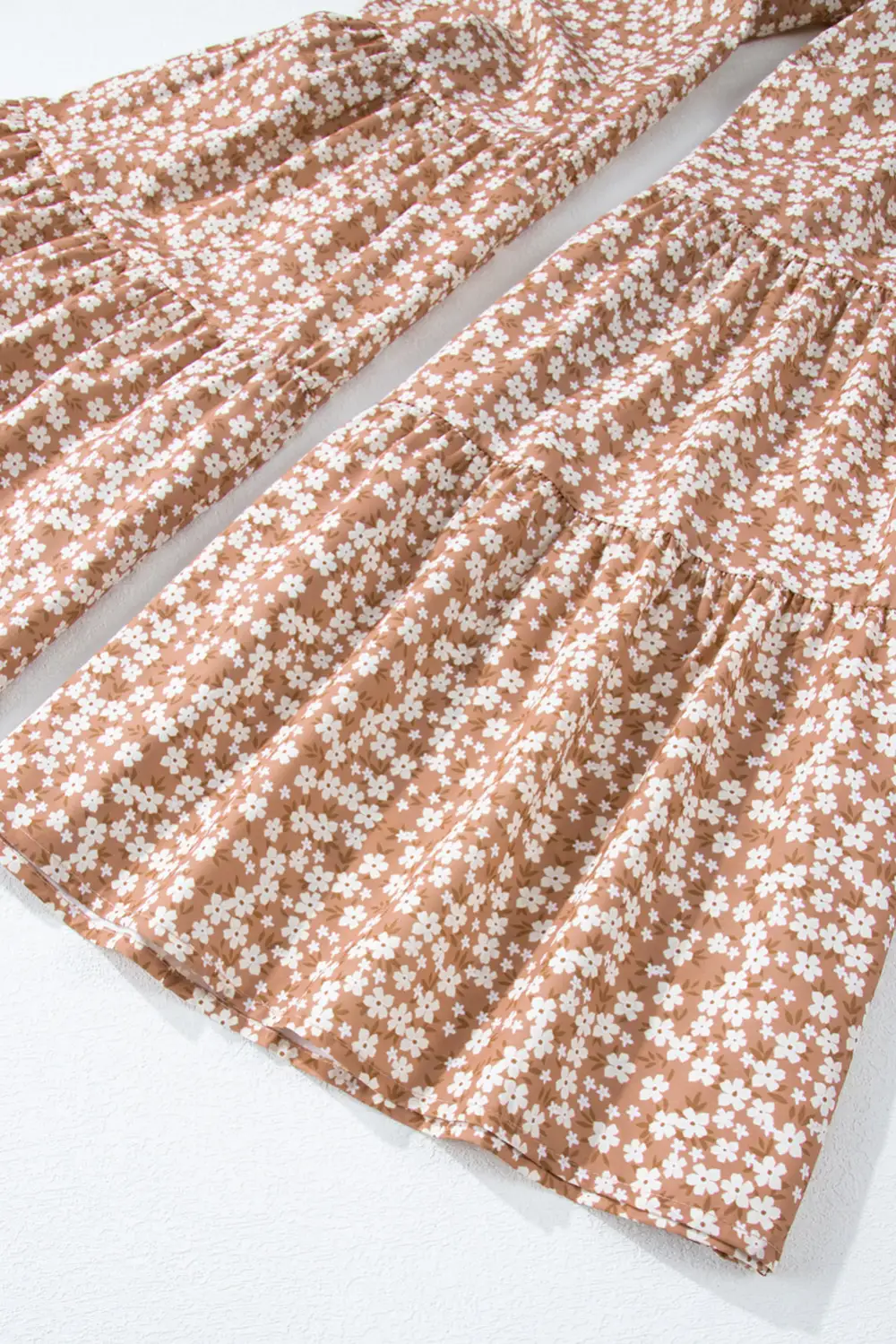 Thin Straps Smocked Bodice Wide Leg Accessory