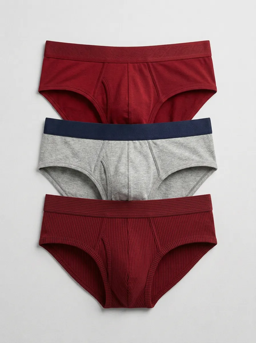 Men's Basic Everyday Multi-color Striped Printed Briefs