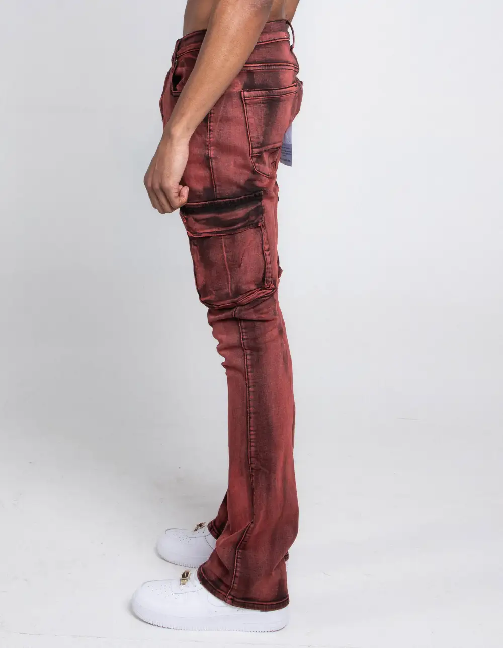 Wash Stacked Cargo Jeans